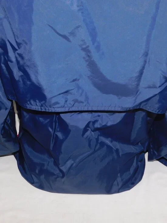 VTG 90s Y2K Tommy Jeans Hilfiger mens L Full Zip Blue Windbreaker Jacket - Picture 13 of 16